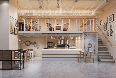 舟山奶茶店装修设计_案例效果图