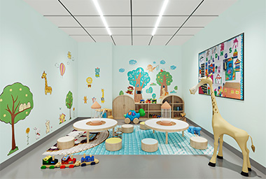 舟山少儿培训机构装修设计_案例效果图